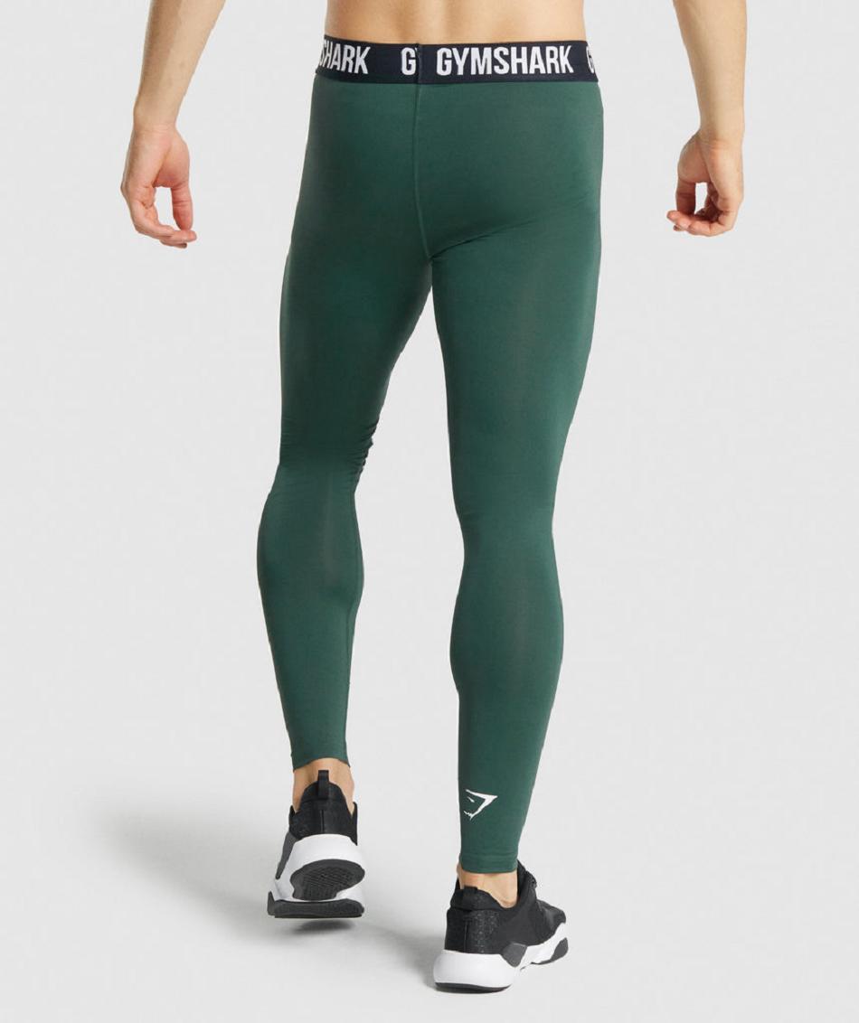 Leggins Gymshark Element Baselayer Hombre Verde Oscuro | CO 3942AHK